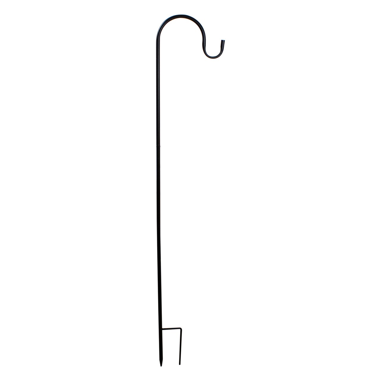 Northlight 48" Black Metal Shepard’s Hook Outdoor Garden Stake